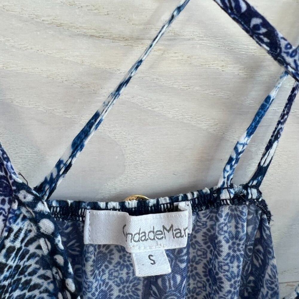 OndadeMar Blue Printed Cover Up NWOT - Picture 6 of 6